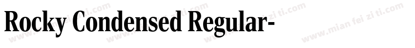 Rocky Condensed Regular字体转换